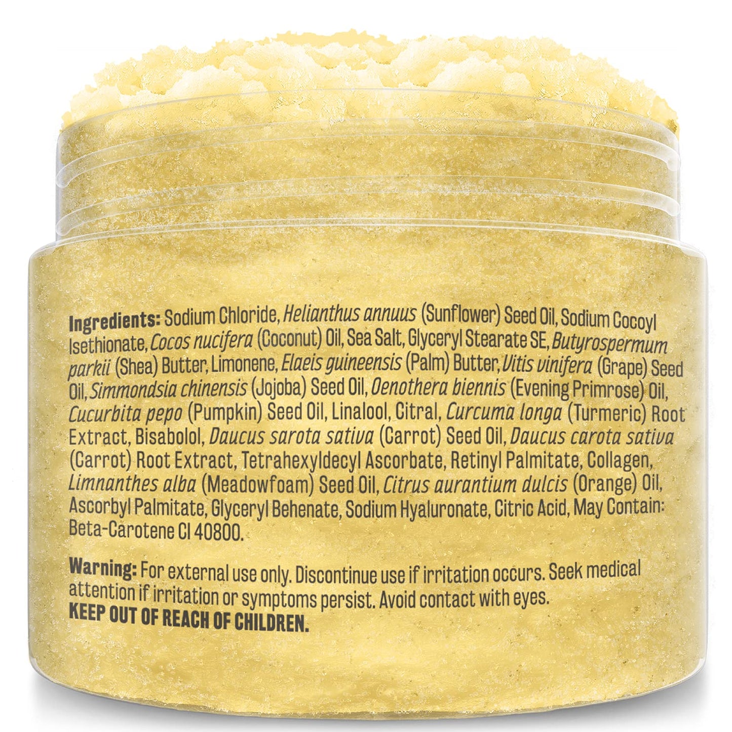 Arabica Coffee Scrub for Hands, Feet, and Body, Exfoliating Scrub with Collagen and Stem Cells, Face Cleanser for Cellulite, Fine Lines, and Stretch Marks by M3 Naturals (1 Pack)