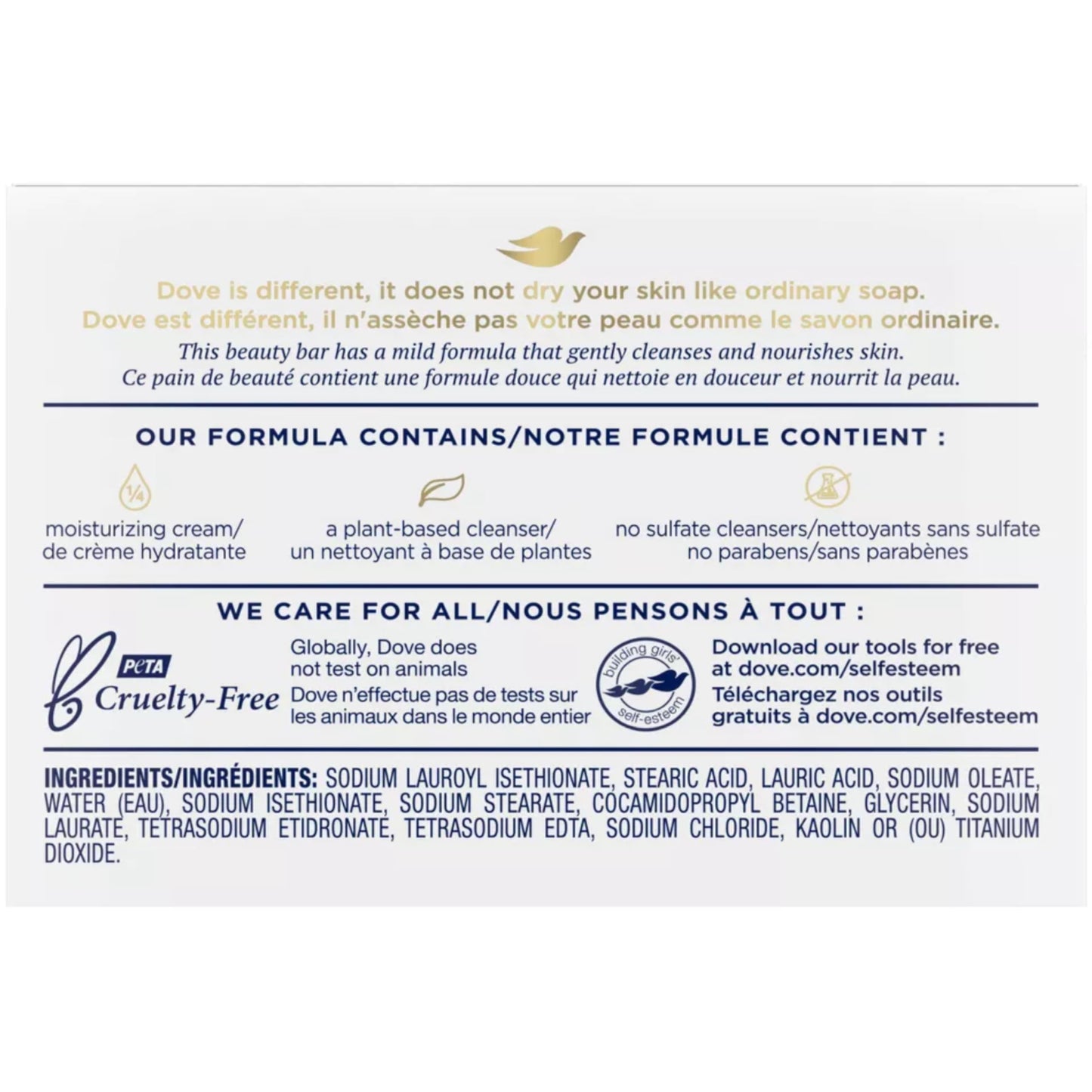 Dove Beauty Bar Soap Sensitive, 8 Bars for Sensitive Skin, Fragrance Free and Hypoallergenic 3.75 oz