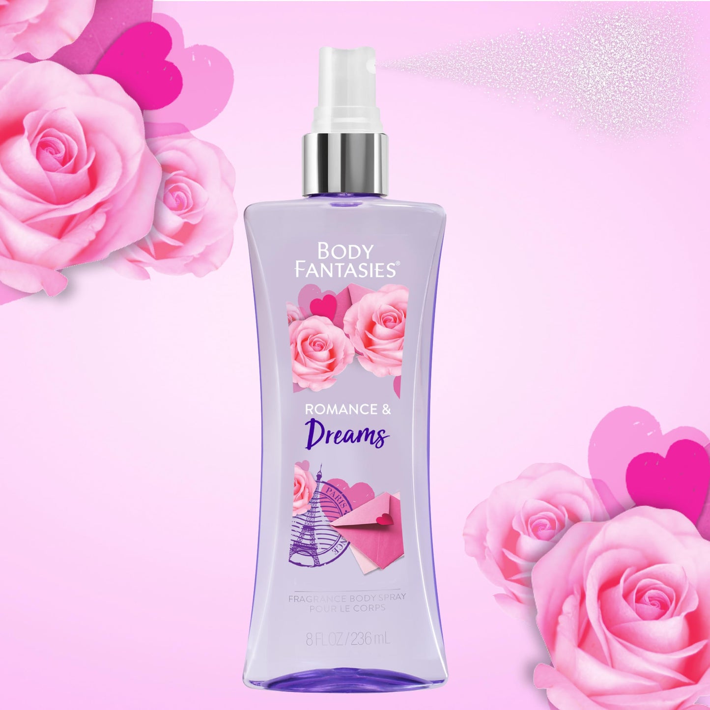 Body Fantasies Signature Fragrance Body Spray, Fresh White Musk, 8 Fluid Ounce