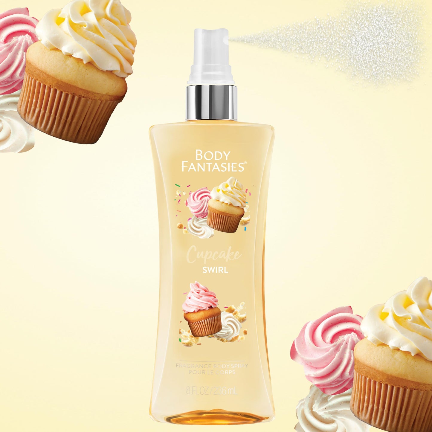 Body Fantasies Signature Fragrance Body Spray, Fresh White Musk, 8 Fluid Ounce