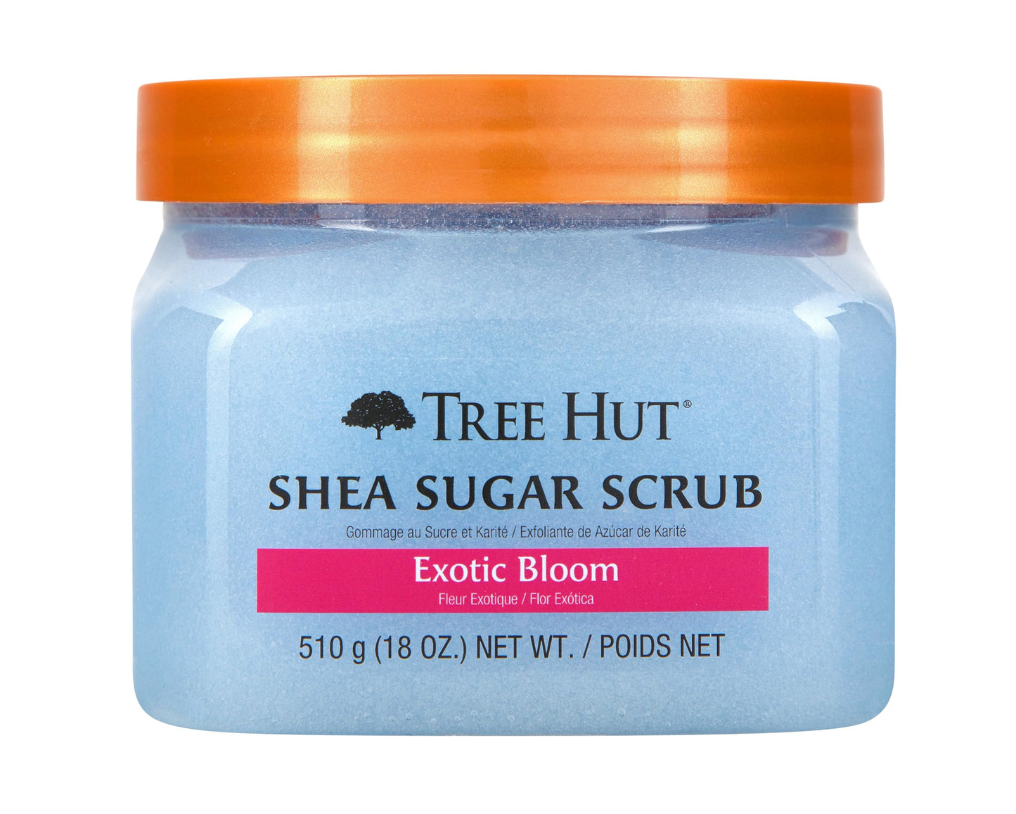 Tree Hut Moroccan Rose Shea Sugar Scrub | Exfoliating Body Scrub Removes Dead, Dry Skin for a Soft & Hydrated Feel | Nourishing Essential Body Care | 18 fl oz.