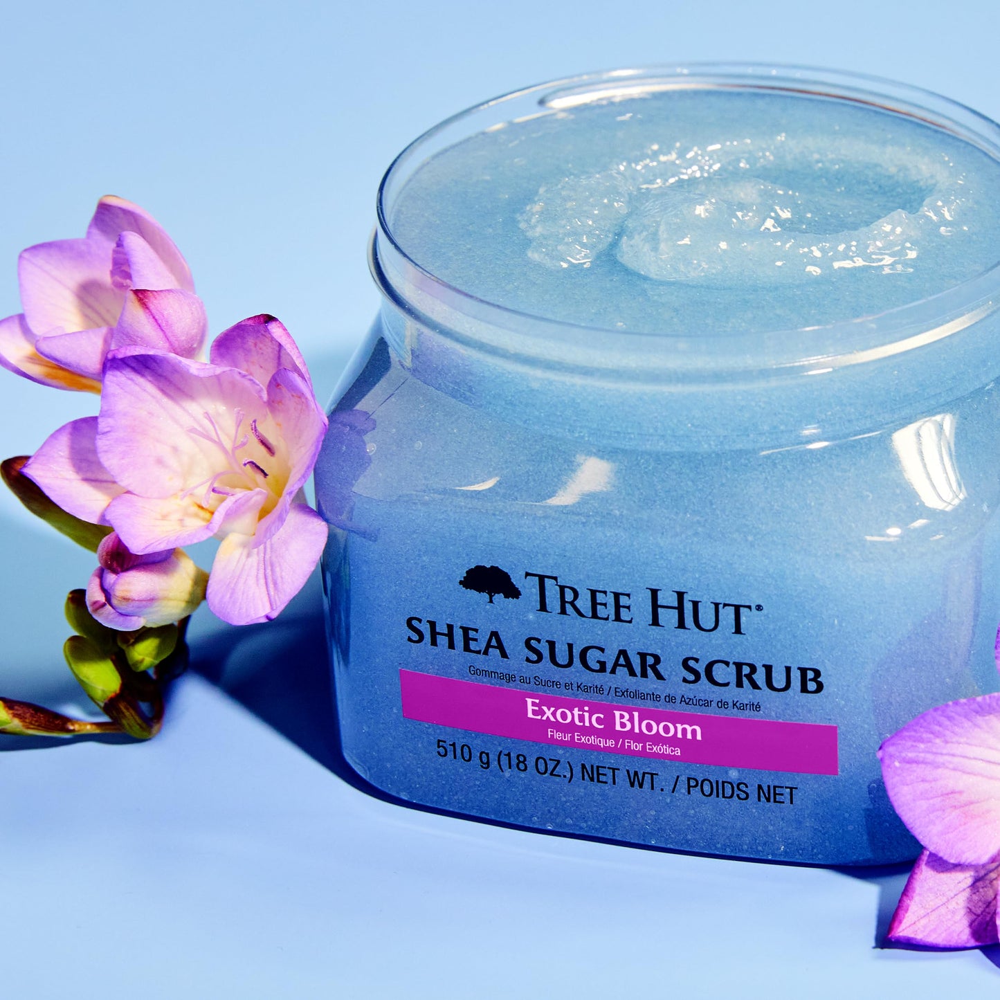 Tree Hut Moroccan Rose Shea Sugar Scrub | Exfoliating Body Scrub Removes Dead, Dry Skin for a Soft & Hydrated Feel | Nourishing Essential Body Care | 18 fl oz.