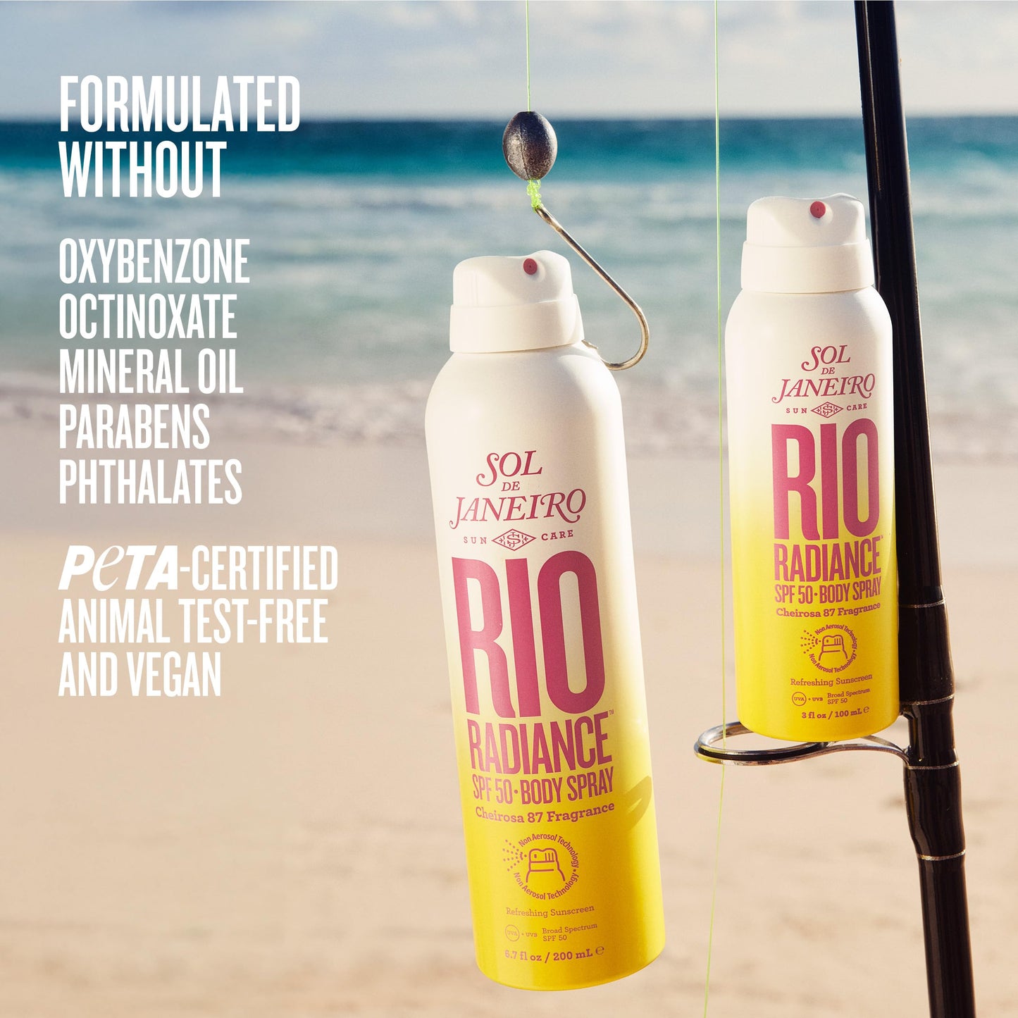 SOL DE JANEIRO Rio Radiance SPF 50 Body Spray Broad Spectrum | Spray Sunscreen for Body | Niacinamide and Antioxidants | Sheer Coverage | UV Protection