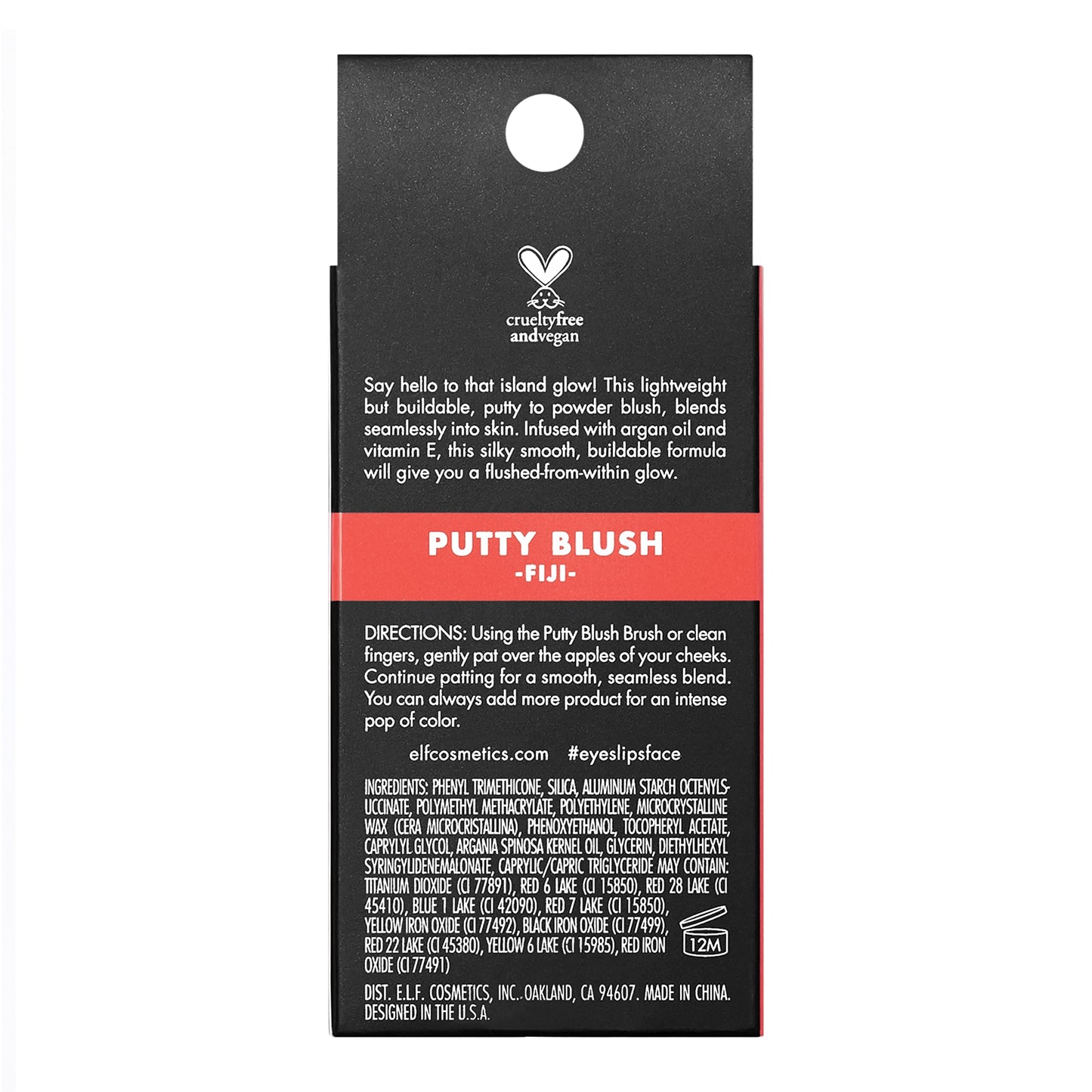 e.l.f. Putty Blush, Creamy & Ultra Pigmented Formula, Infused with Argan Oil & Vitamin E, Tahiti, 0.35 Oz (10g)