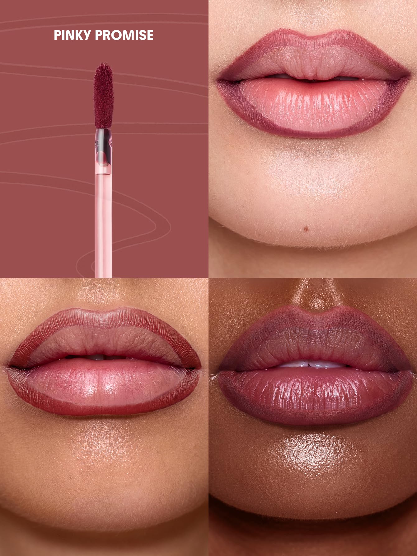 SHEGLAM Fall In Line Peel Off Lip Liner Stain Long Lasting Transfer-proof Nude Lip Tint-Pinky Promise