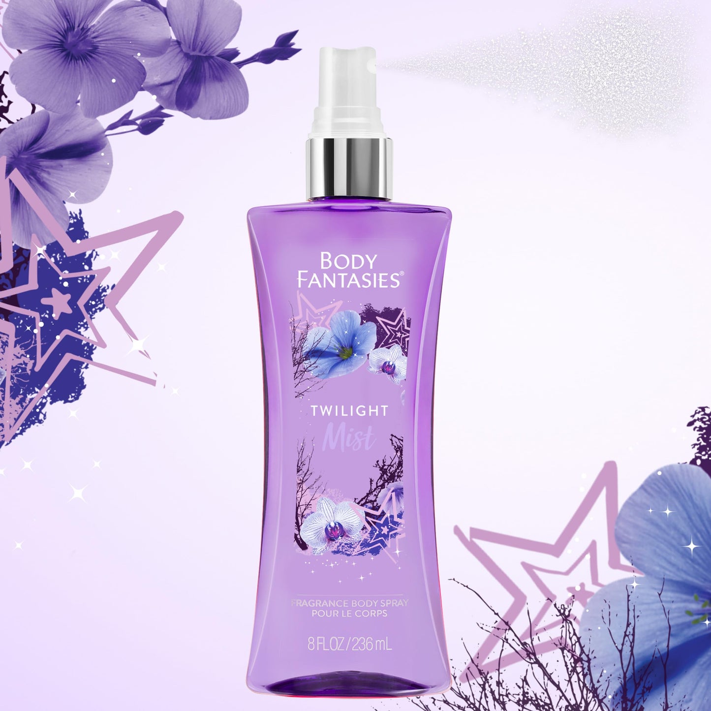 Body Fantasies Signature Fragrance Body Spray, Fresh White Musk, 8 Fluid Ounce