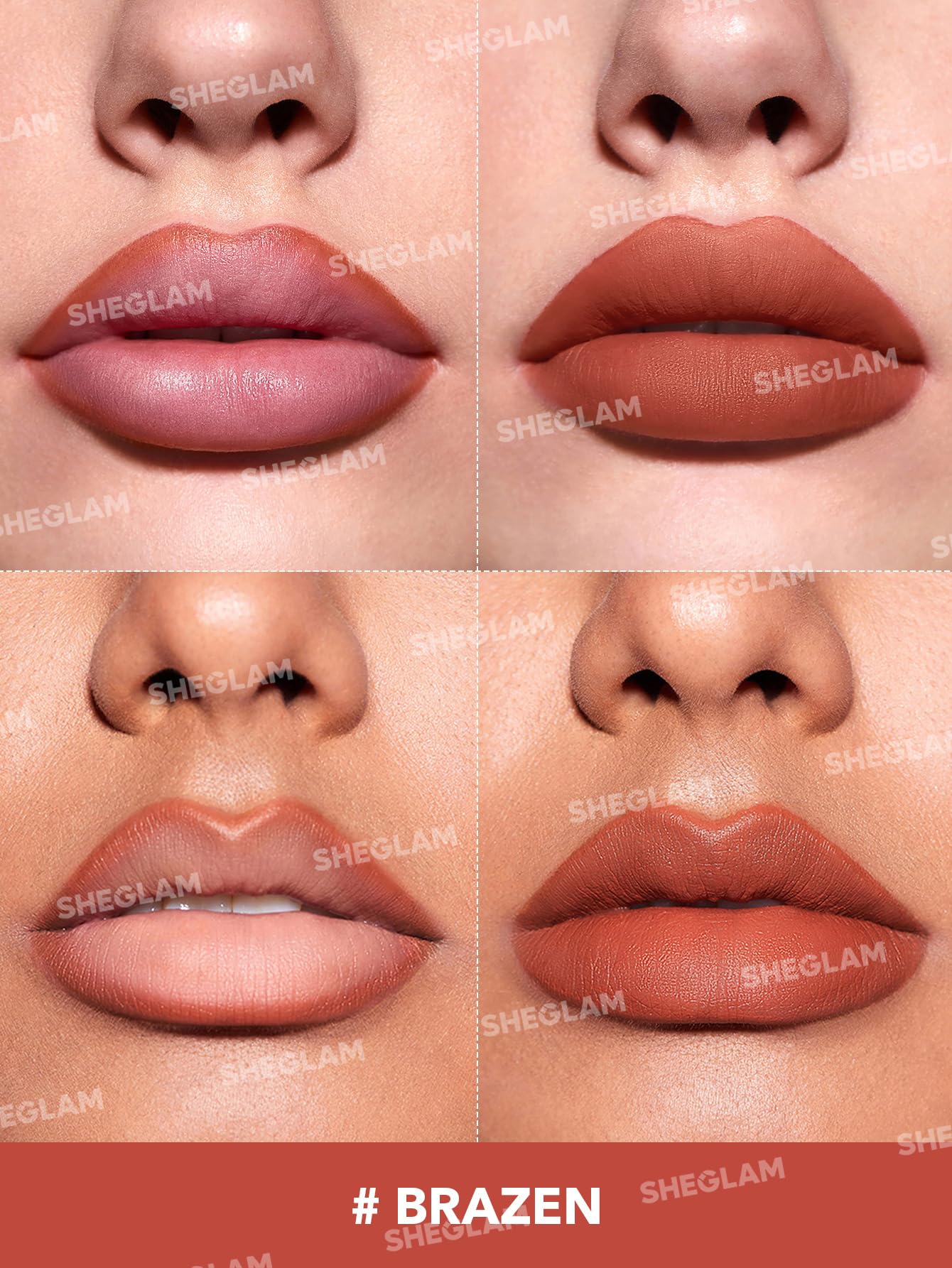 SHEGLAM Lip Liner Creamy Matte Pencil High Pigment Not Easy to Fade Silky Smooth Matte Contour Tint Lip Makeup-Neutral