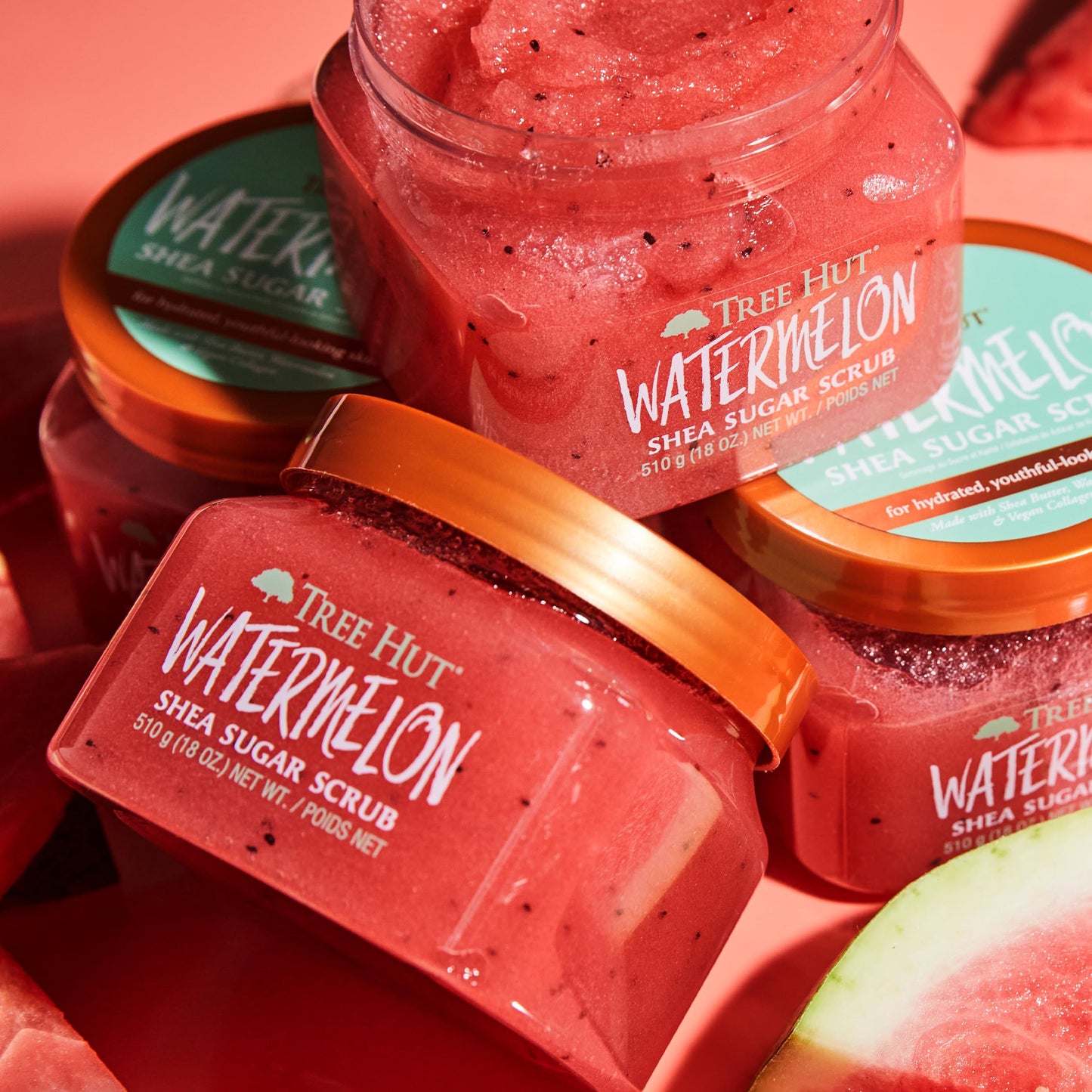 Tree Hut Shea Sugar Scrub - Watermelon - 18 oz - Exfoliating Body Scrub for Smooth, Glowing Skin - Made with Real Sugar and Shea Butter