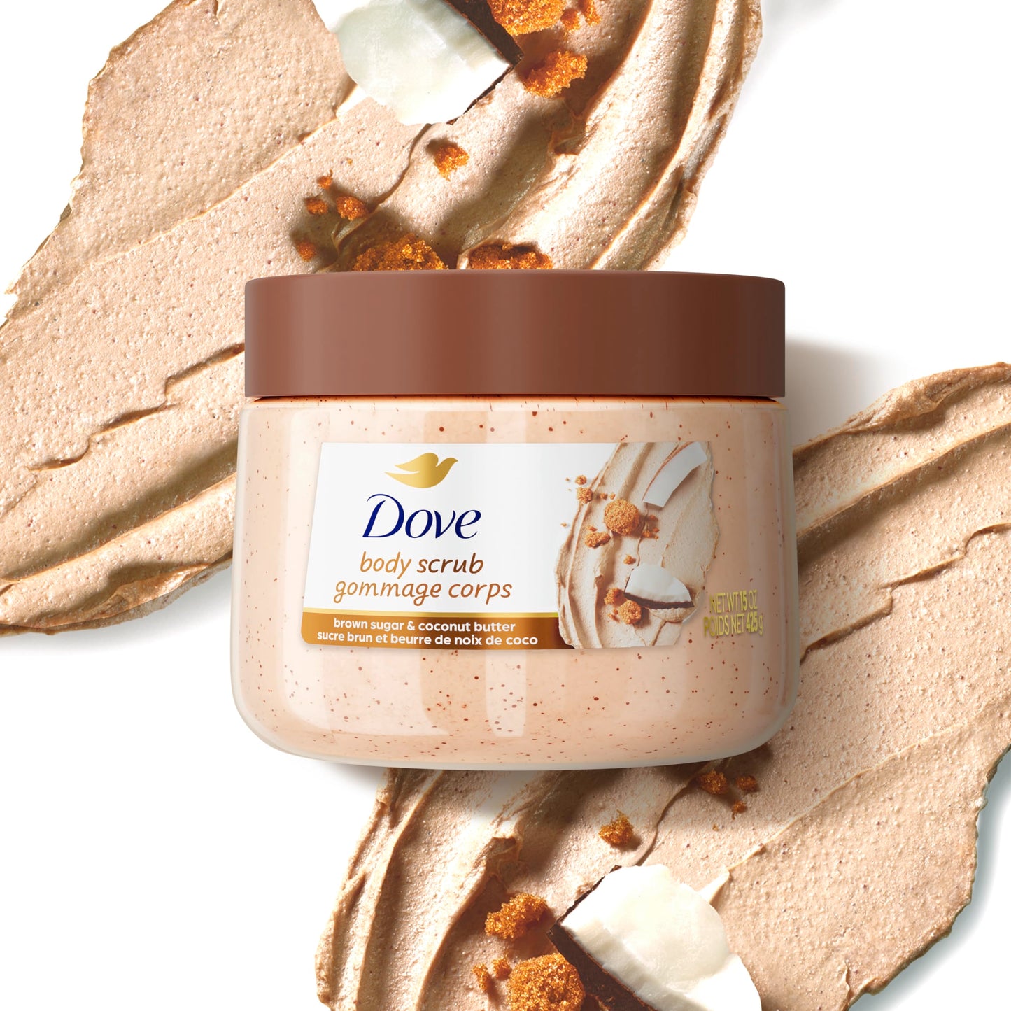 Dove Body Scrub Dragon Fruit & Coconut Cream Body Scrub Exfoliates and Deeply Nourishes for Smooth, Radiant Skin 15 oz