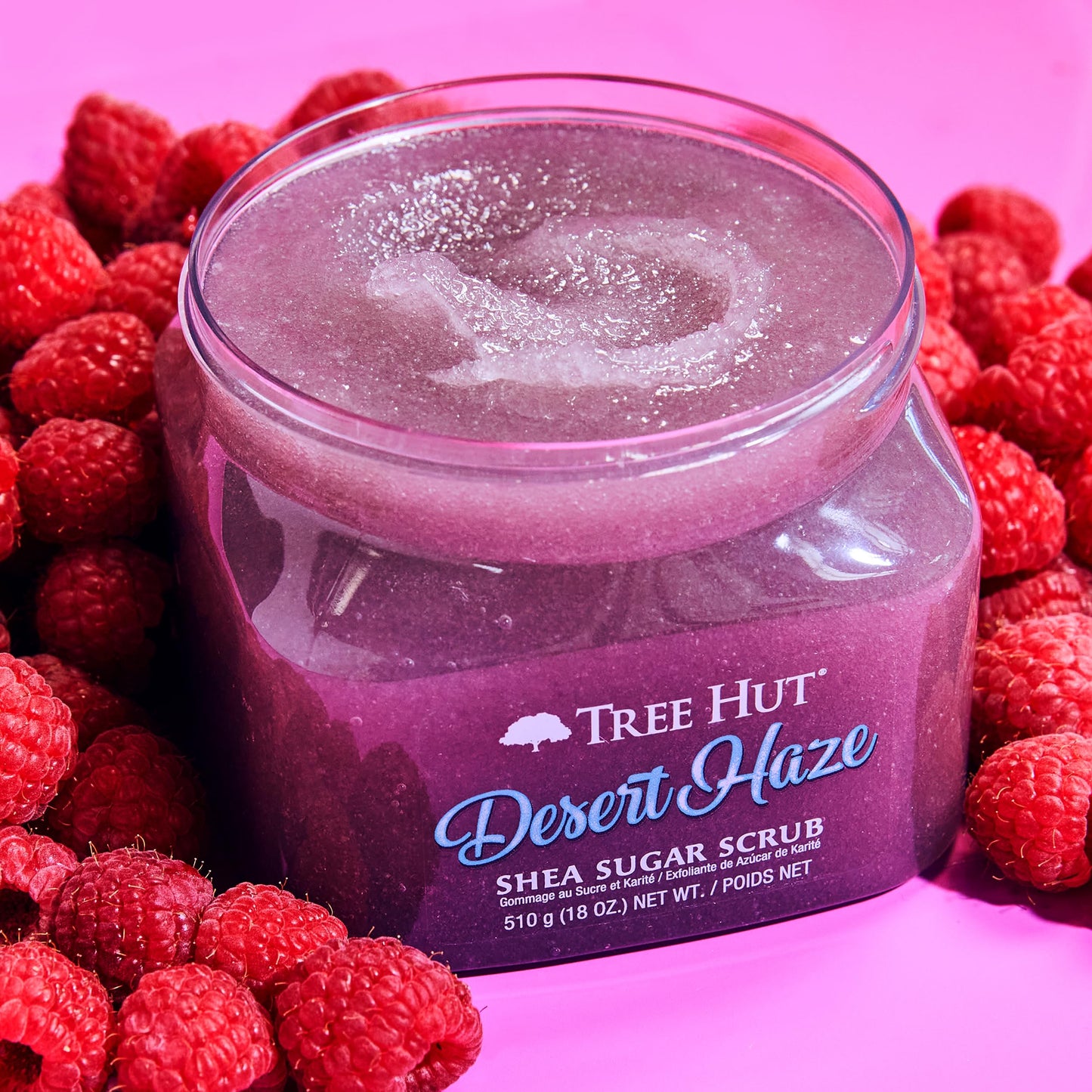 Tree Hut Moroccan Rose Shea Sugar Scrub | Exfoliating Body Scrub Removes Dead, Dry Skin for a Soft & Hydrated Feel | Nourishing Essential Body Care | 18 fl oz.