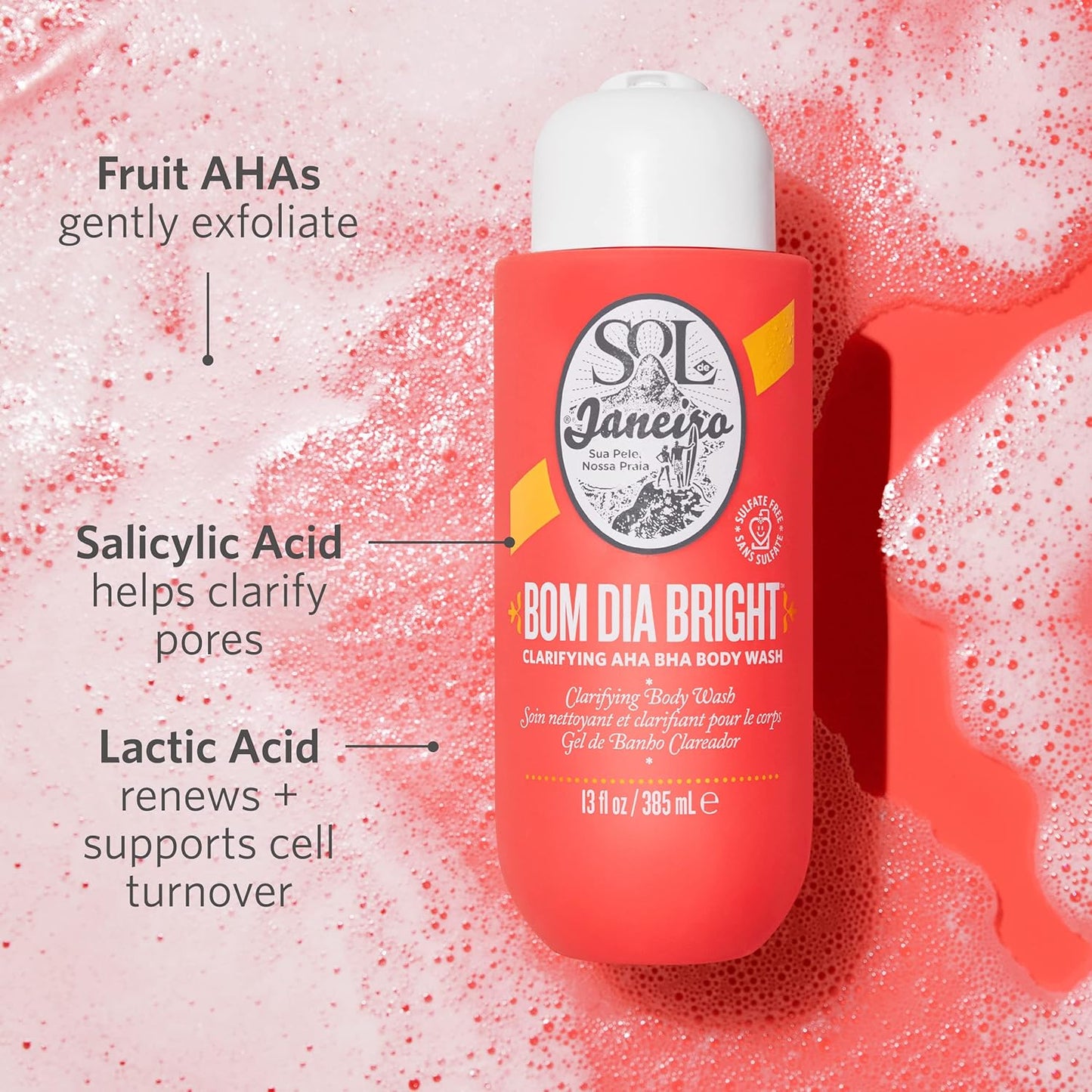 SOL DE JANEIRO Replenishing & Clarifying Shower Duo | Brazilian Play & Bom Dia Bright Body Wash | Cheirosa 62 & 40 | 13 fl oz. | Amazon Exclusive