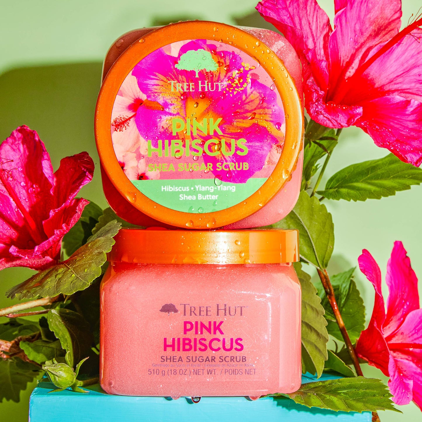 Tree Hut Moroccan Rose Shea Sugar Scrub | Exfoliating Body Scrub Removes Dead, Dry Skin for a Soft & Hydrated Feel | Nourishing Essential Body Care | 18 fl oz.