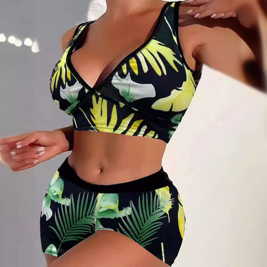 Plus Size Comfort Casual Tropical Two Piece