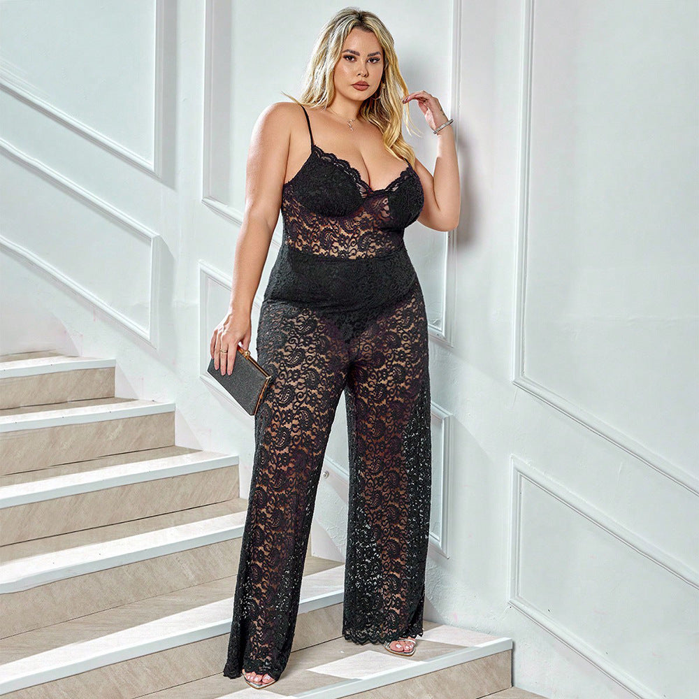 Midnight Whisper Lace Jumpsuit