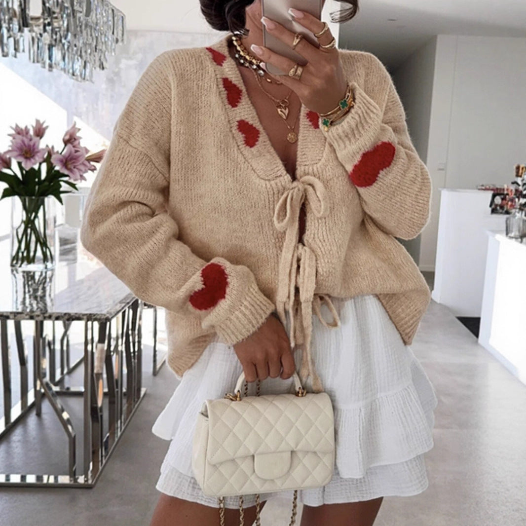 Love Bow Knit Cardigan