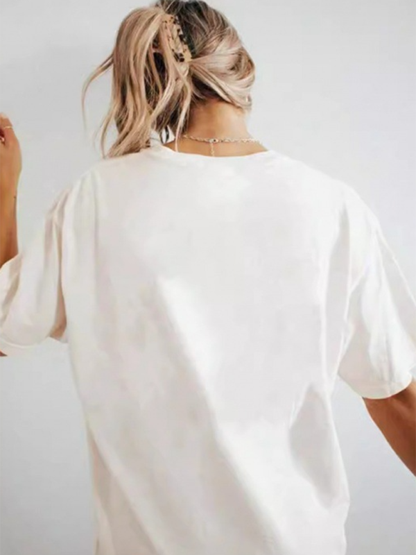 Oversized cherry print casualT-shirt