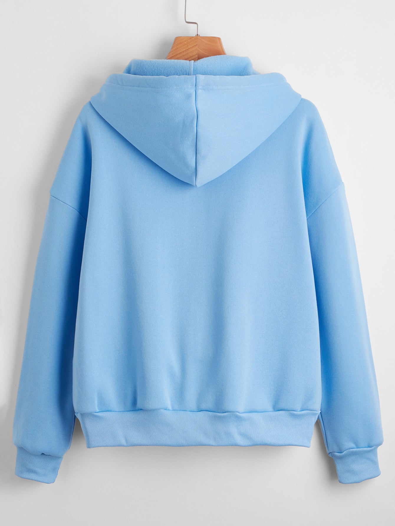 Sky Blue Zip-Up Hoodie