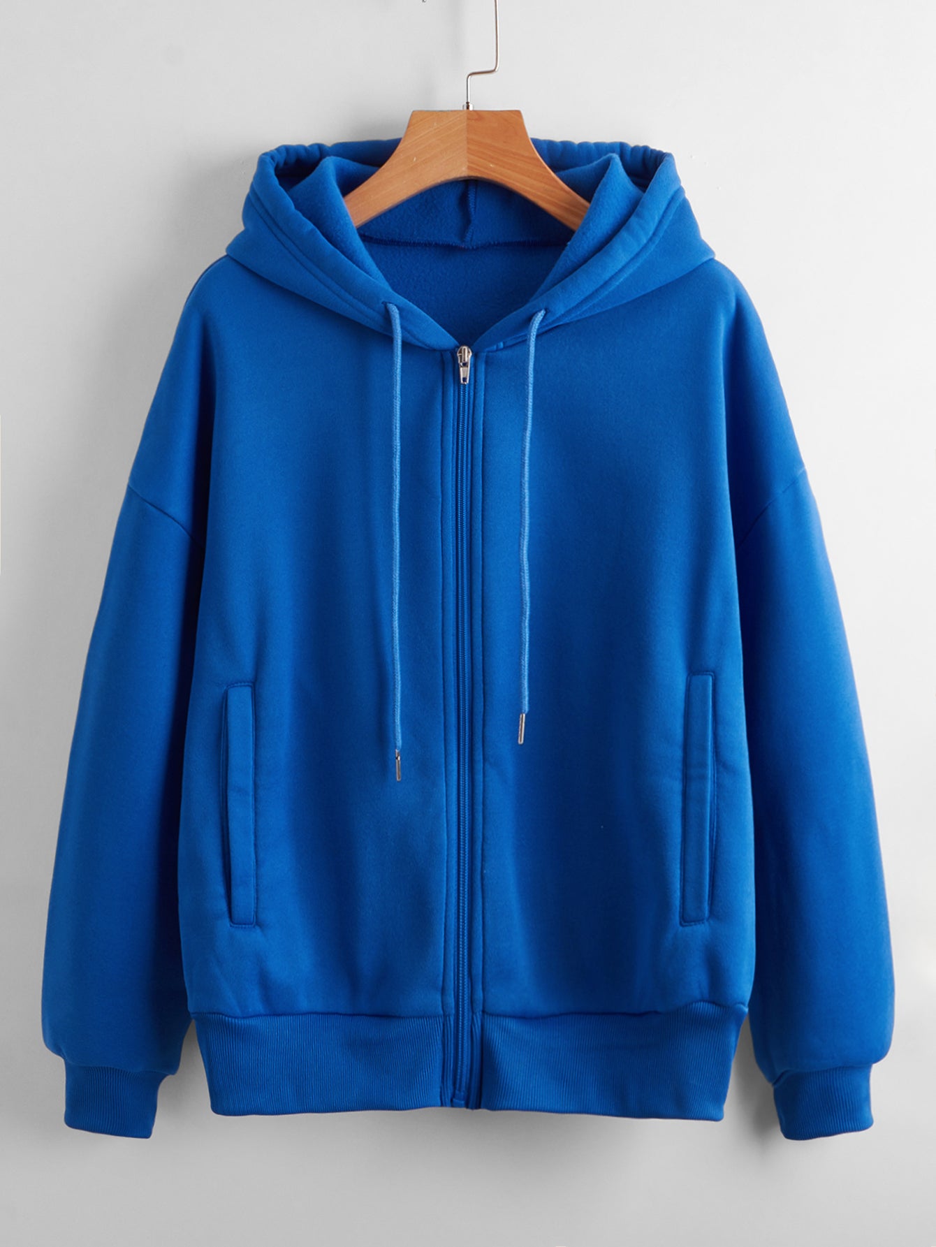 Sky Blue Zip-Up Hoodie