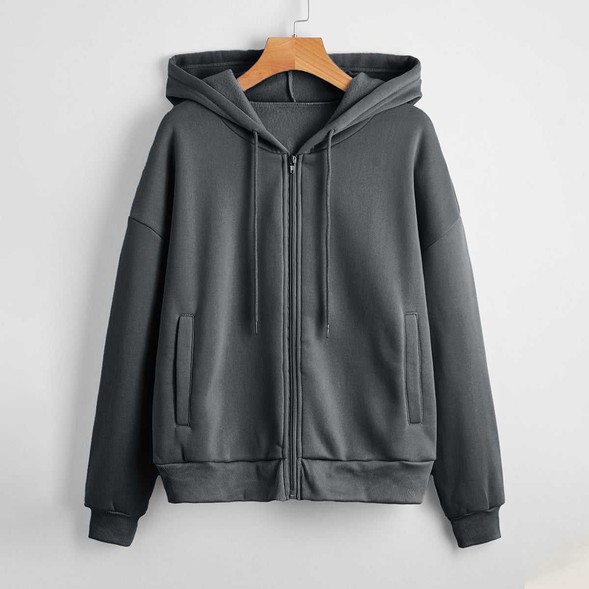 Sky Blue Zip-Up Hoodie