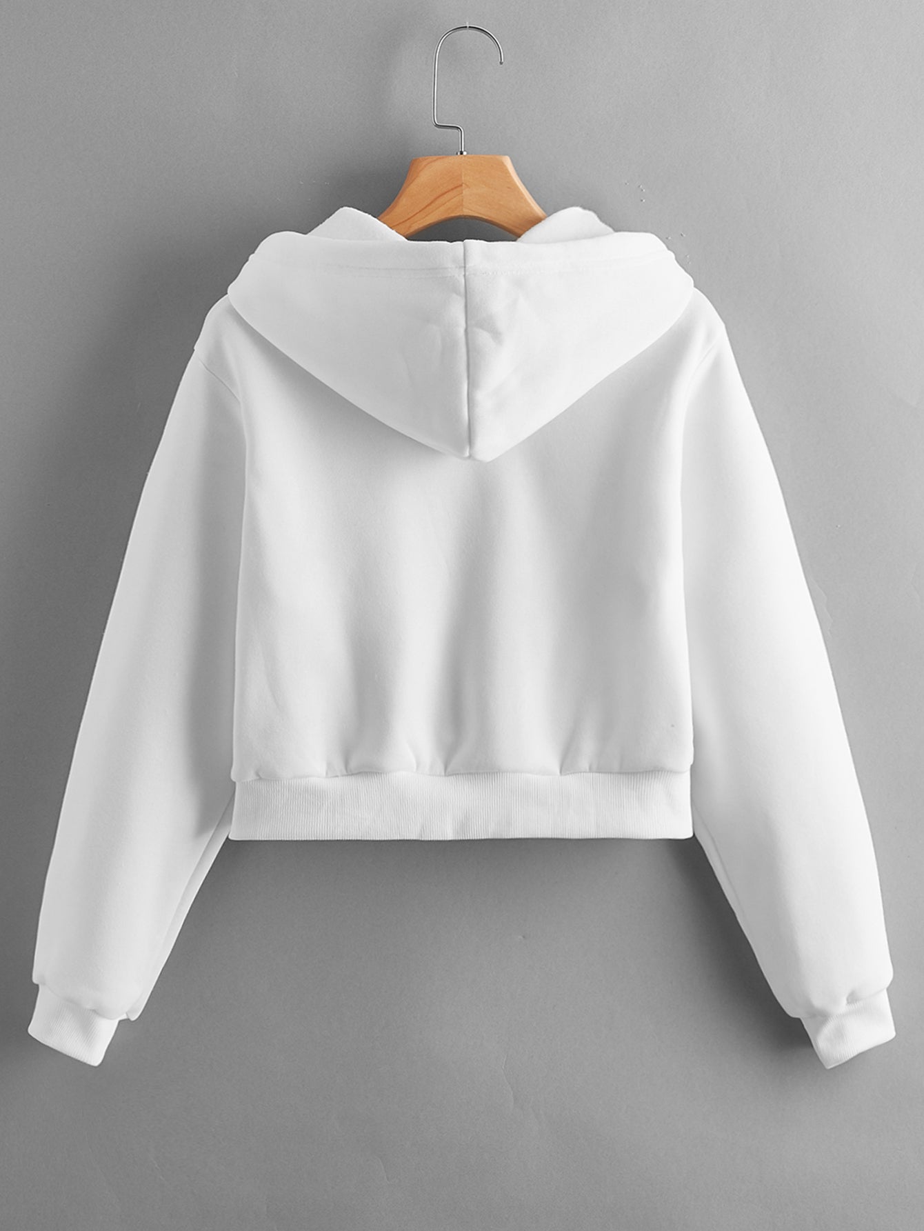 Pure White Zip-Up Hoddie