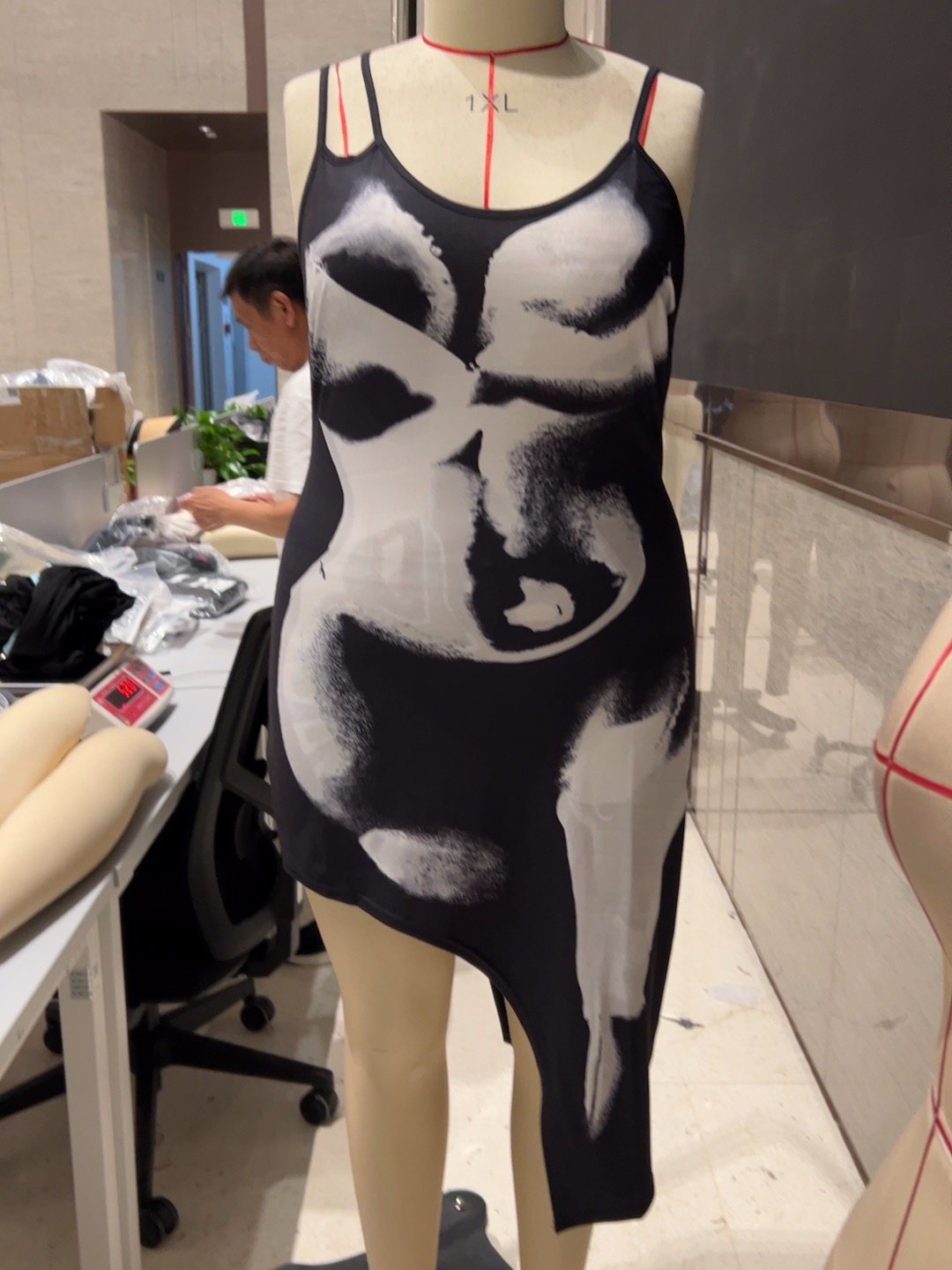 Liquid Silver Mini Dress