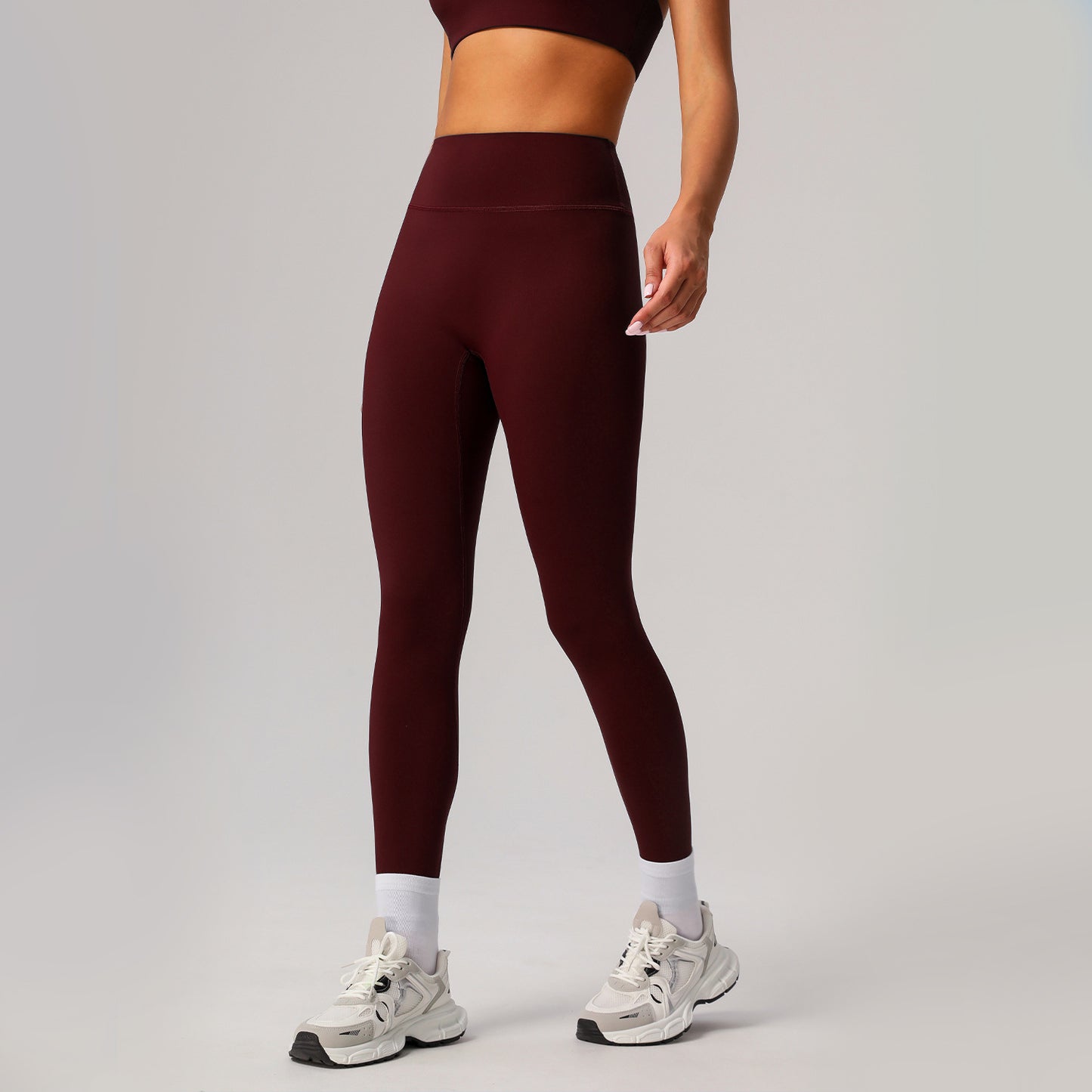 Quick Drying Sports Trousers Running Outerwear No T Line Tight High Waist Yoga Pants Deep V Plunge Hip Raise Fitness Pants