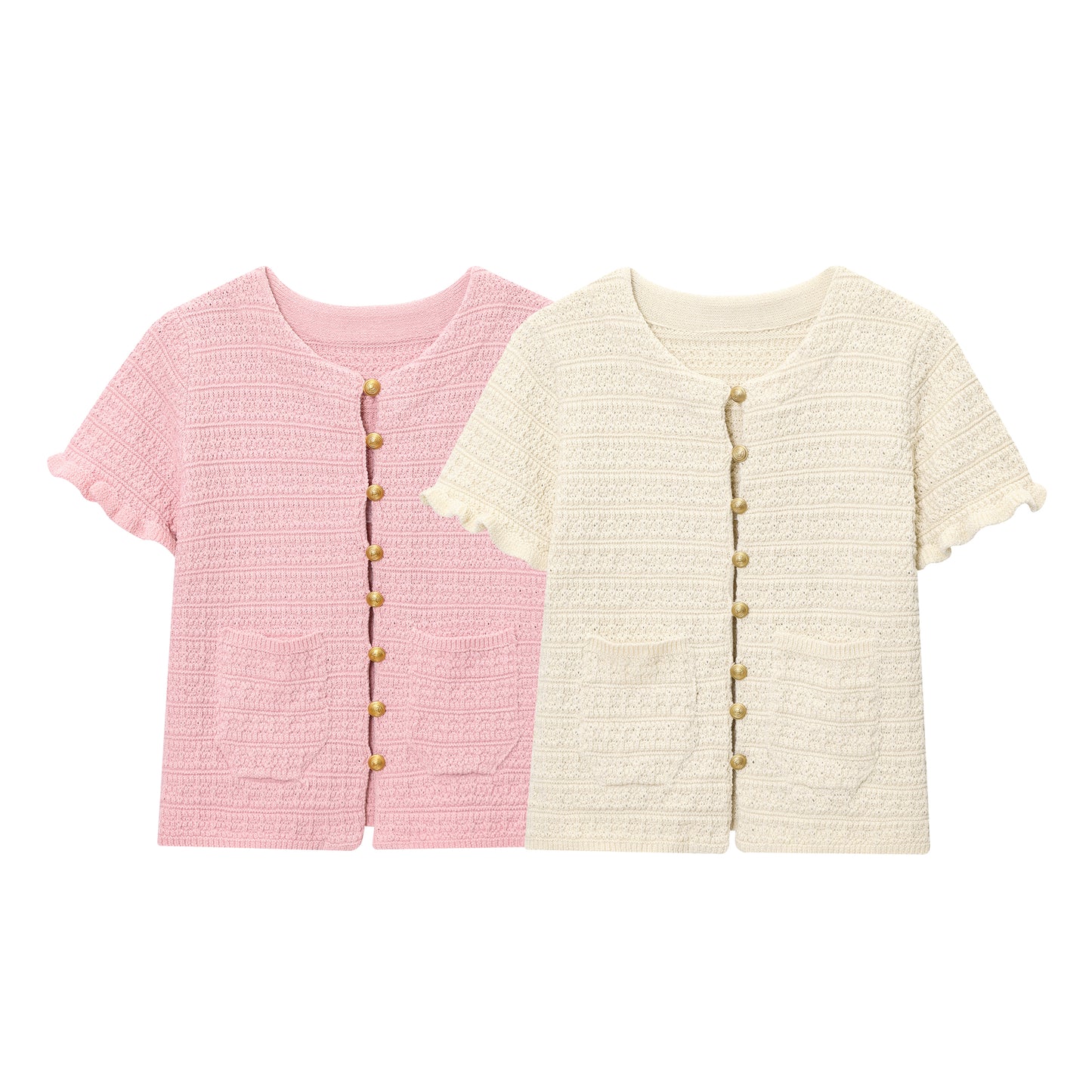 Rose Tweed Chic Cardigan