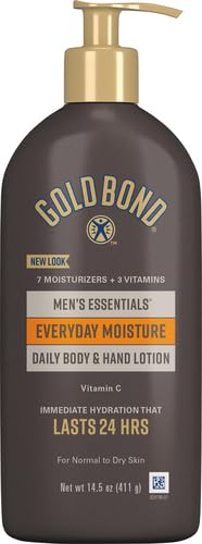 Gold Bond Ultimate Men's Essentials Hydrating Lotion, 14.5 oz., Everyday Moisture for Dry Skin