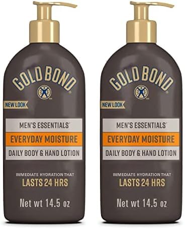 Gold Bond Ultimate Men's Essentials Hydrating Lotion, 14.5 oz., Everyday Moisture for Dry Skin