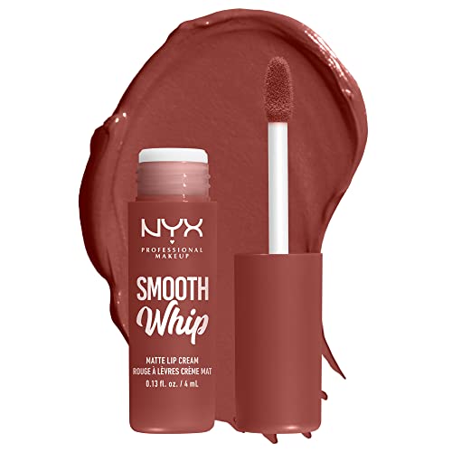 NYX PROFESSIONAL MAKEUP Smooth Whip Matte Lip Cream, Long Lasting, Moisturizing, Vegan Liquid Lipstick - Chocolate Mousse (Deep Red Brown)