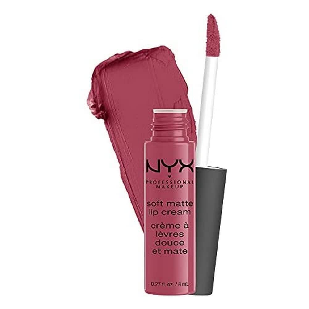 NYX PROFESSIONAL MAKEUP Soft Matte Lip Cream, Lightweight Liquid Lipstick - Abu Dhabi (Deep Rose-Beige)