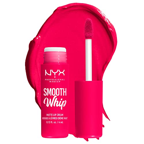 NYX PROFESSIONAL MAKEUP Smooth Whip Matte Lip Cream, Long Lasting, Moisturizing, Vegan Liquid Lipstick - Chocolate Mousse (Deep Red Brown)