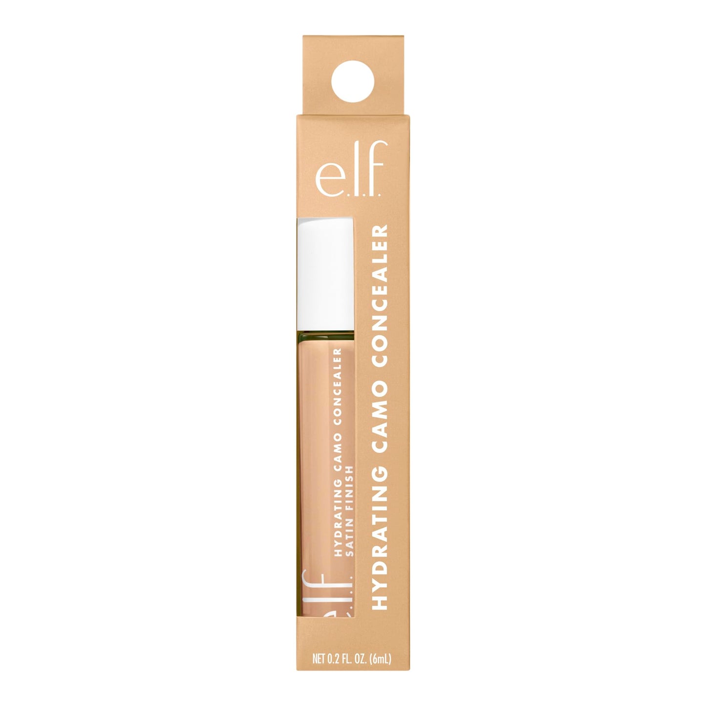 e.l.f. Hydrating Camo Concealer, Covers Blemishes & Under-Eye Circles, Full-Coverage & Delivers A Satin Finish, Vegan & Cruelty-Free, Fair Warm