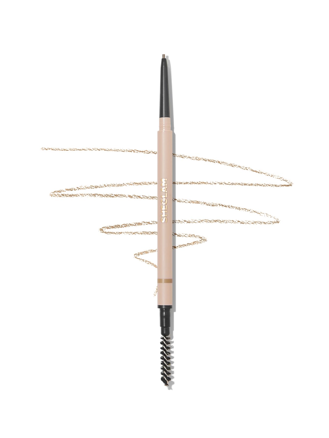 SHEGLAM Insta-Fill Eyebrow Pencil Long Lasting Non-Sticky Sweatproof Matte Eye Brow Pen Makeup-Dark brown