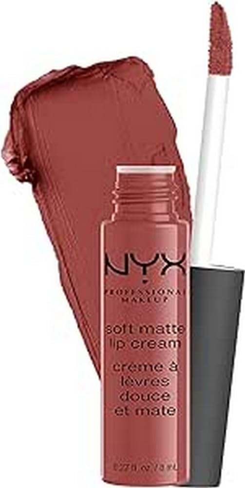 NYX PROFESSIONAL MAKEUP Soft Matte Lip Cream, Lightweight Liquid Lipstick - Abu Dhabi (Deep Rose-Beige)