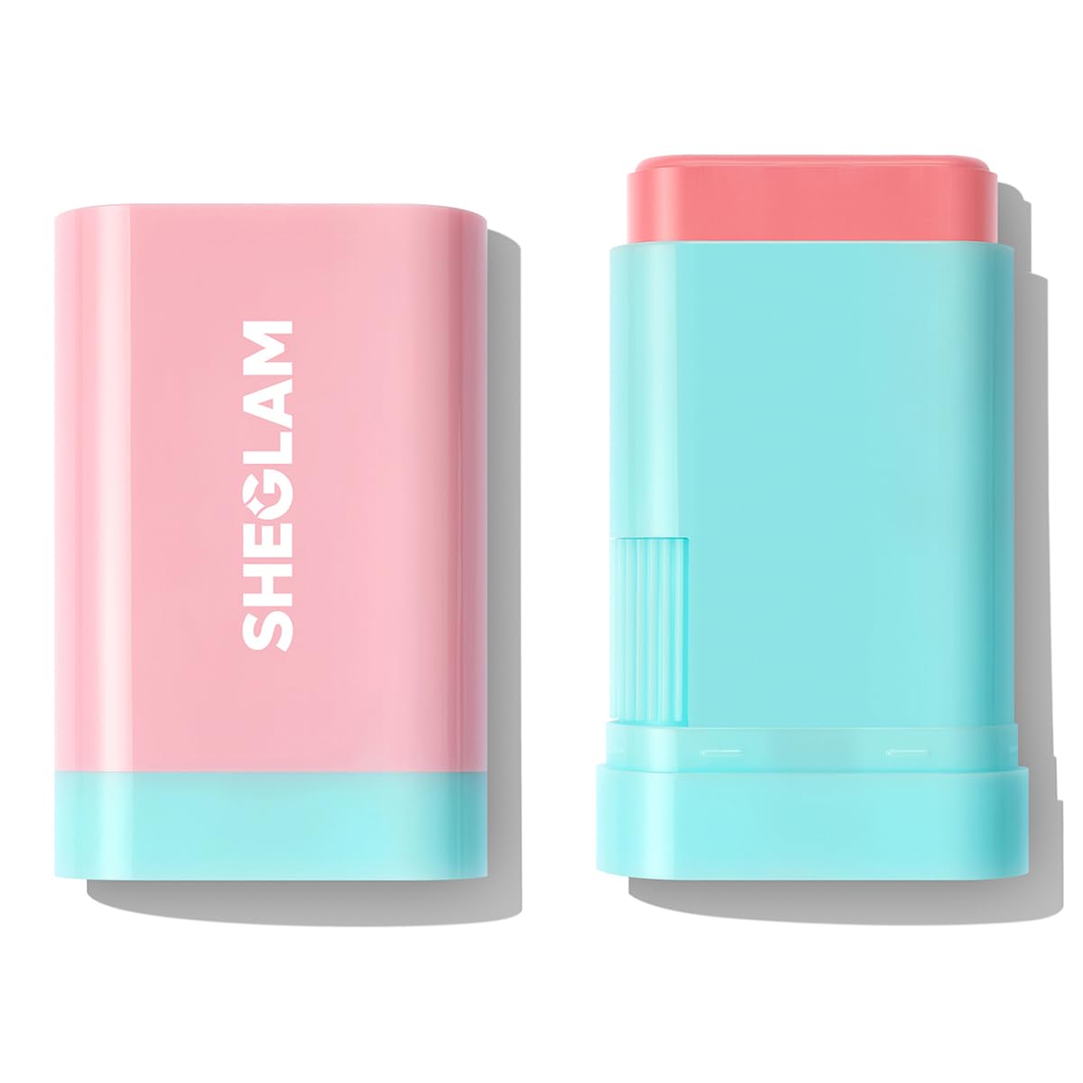 SHEGLAM Glass Glow Blush Stick Cream for Cheek and Lip, Waterproof Hydrating Tinted Solid Moisturizer Blendable Natural Grow Nude Face Blush Makeup-Stunner