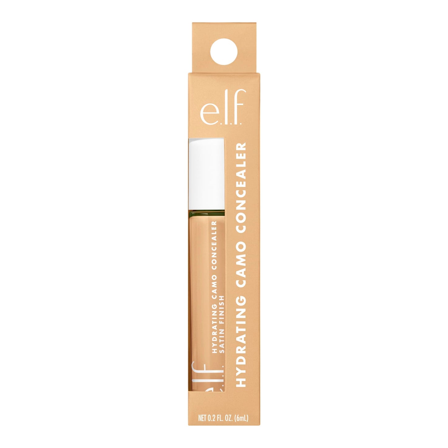 e.l.f. Hydrating Camo Concealer, Covers Blemishes & Under-Eye Circles, Full-Coverage & Delivers A Satin Finish, Vegan & Cruelty-Free, Fair Warm