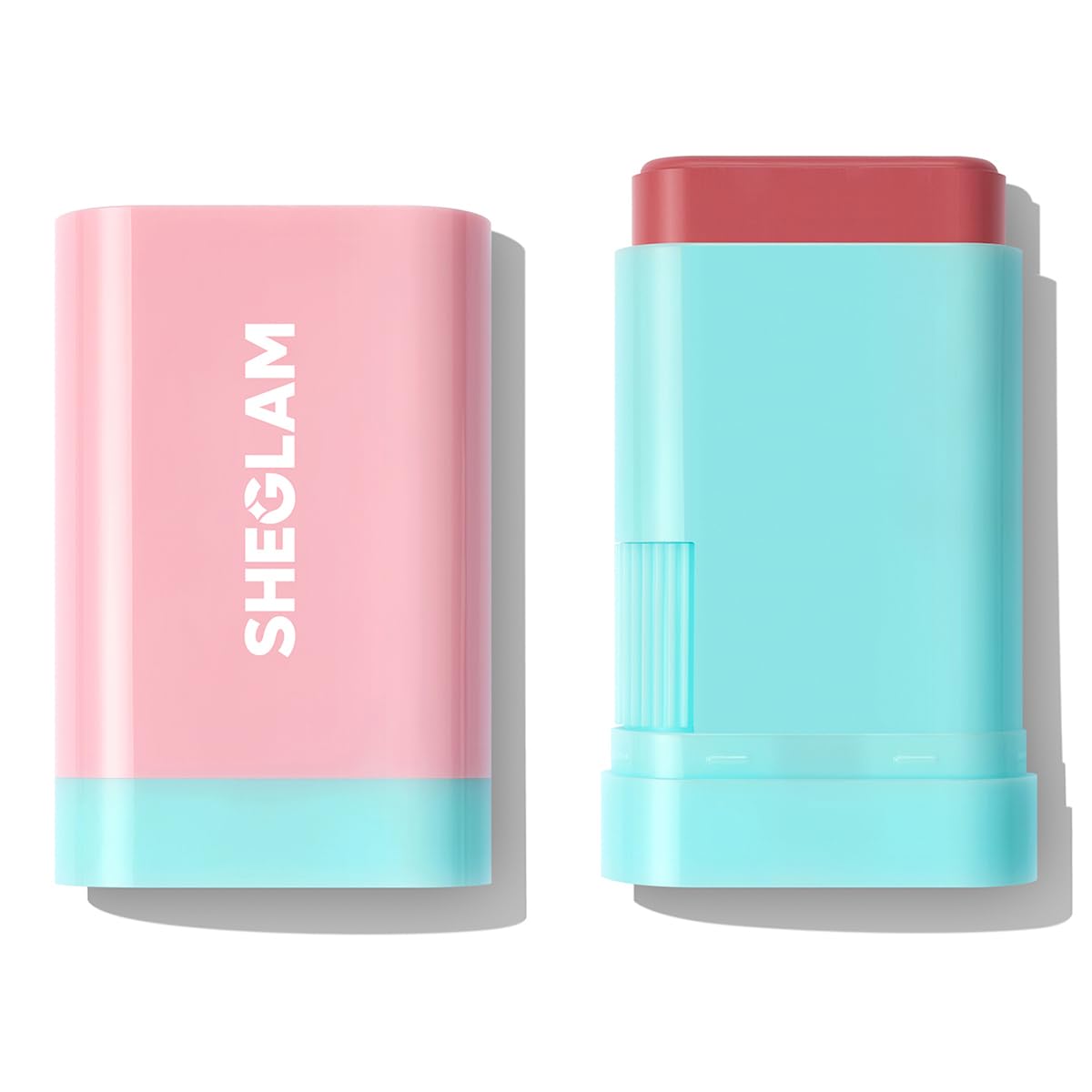 SHEGLAM Glass Glow Blush Stick Cream for Cheek and Lip, Waterproof Hydrating Tinted Solid Moisturizer Blendable Natural Grow Nude Face Blush Makeup-Stunner
