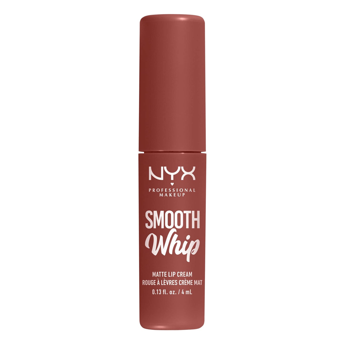 NYX PROFESSIONAL MAKEUP Smooth Whip Matte Lip Cream, Long Lasting, Moisturizing, Vegan Liquid Lipstick - Chocolate Mousse (Deep Red Brown)