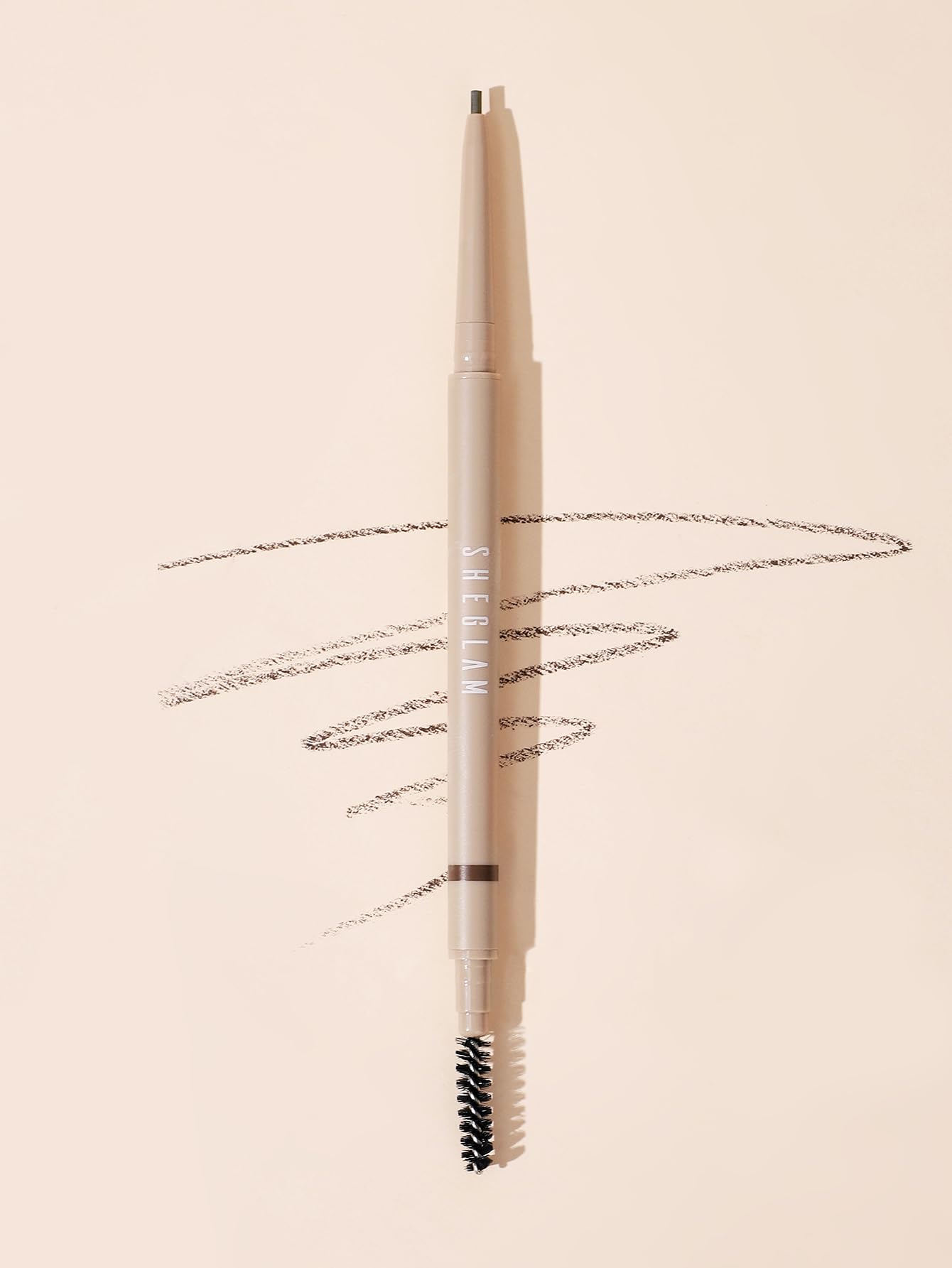 SHEGLAM Insta-Fill Eyebrow Pencil Long Lasting Non-Sticky Sweatproof Matte Eye Brow Pen Makeup-Dark brown