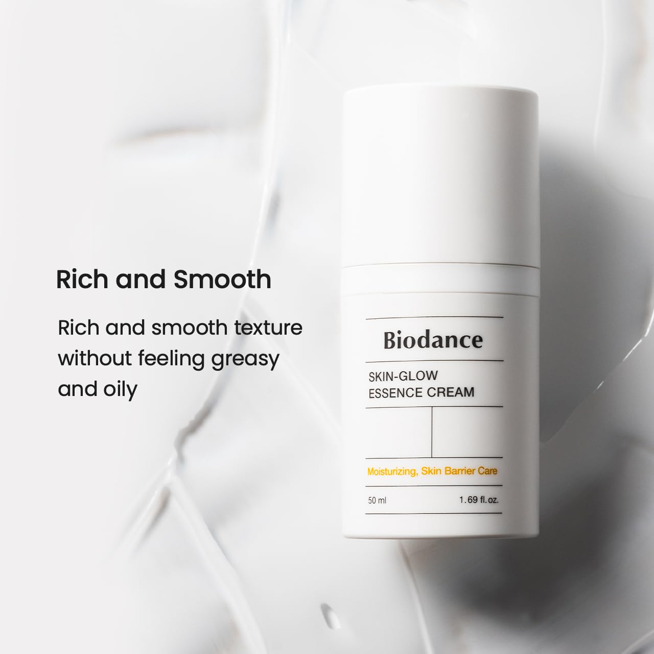 Biodance Skin-Glow Essence Cream, Moisturizing, Anti-Aging, Hyaluronic Acid & Ceramide Facial Moisturizer | 1.69 fl.oz, 50ml