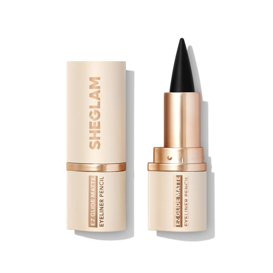 SHEGLAM Ez Glide Matte Eyeliner Pencil Highly Pigmented Black Smoky Eyes Pencil Smudge-Proof Long-Lasting Ultra-Fine Eyeliner Blendable Smooth Cat Eye Eye Make Up Black