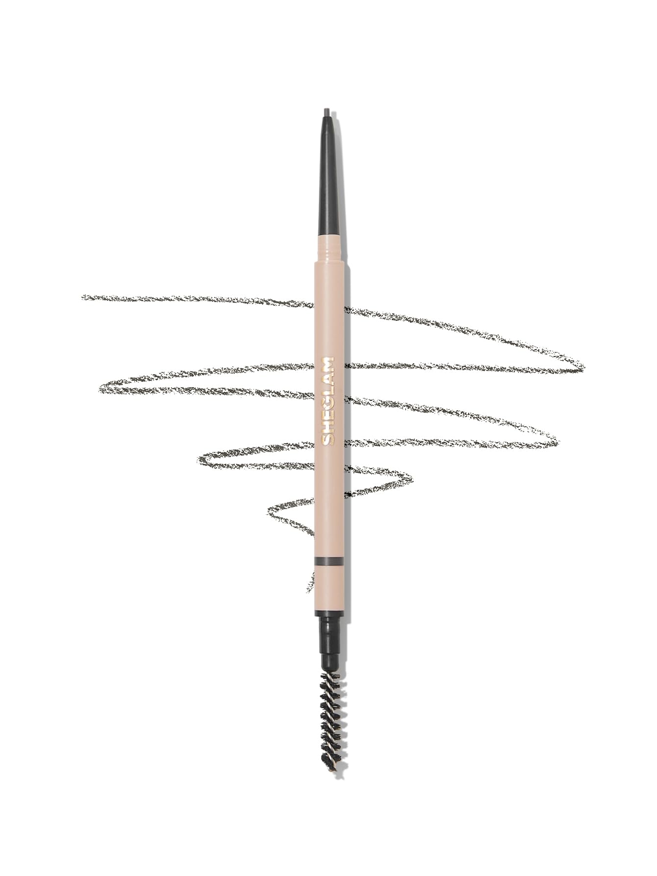 SHEGLAM Insta-Fill Eyebrow Pencil Long Lasting Non-Sticky Sweatproof Matte Eye Brow Pen Makeup-Dark brown