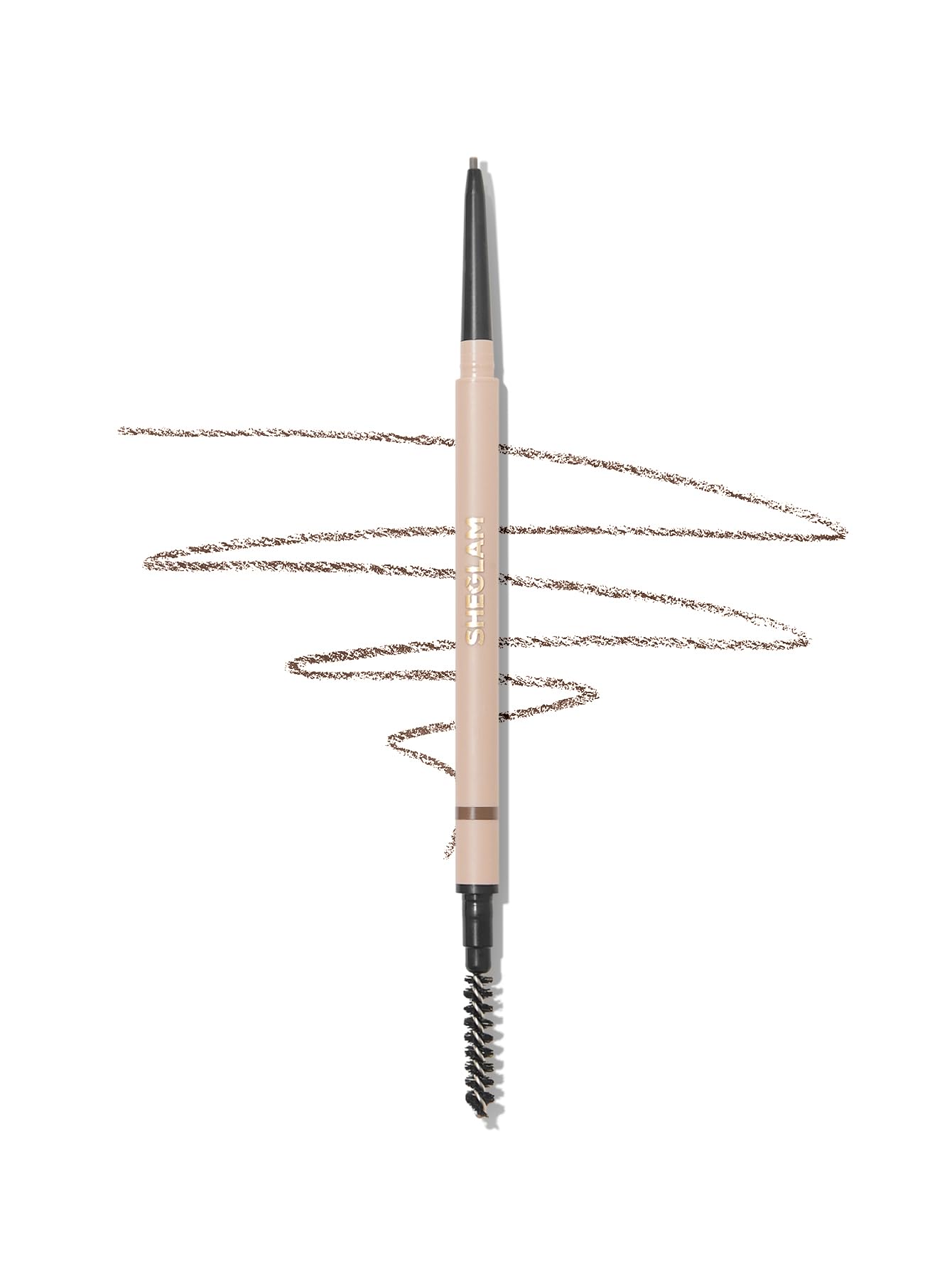 SHEGLAM Insta-Fill Eyebrow Pencil Long Lasting Non-Sticky Sweatproof Matte Eye Brow Pen Makeup-Dark brown