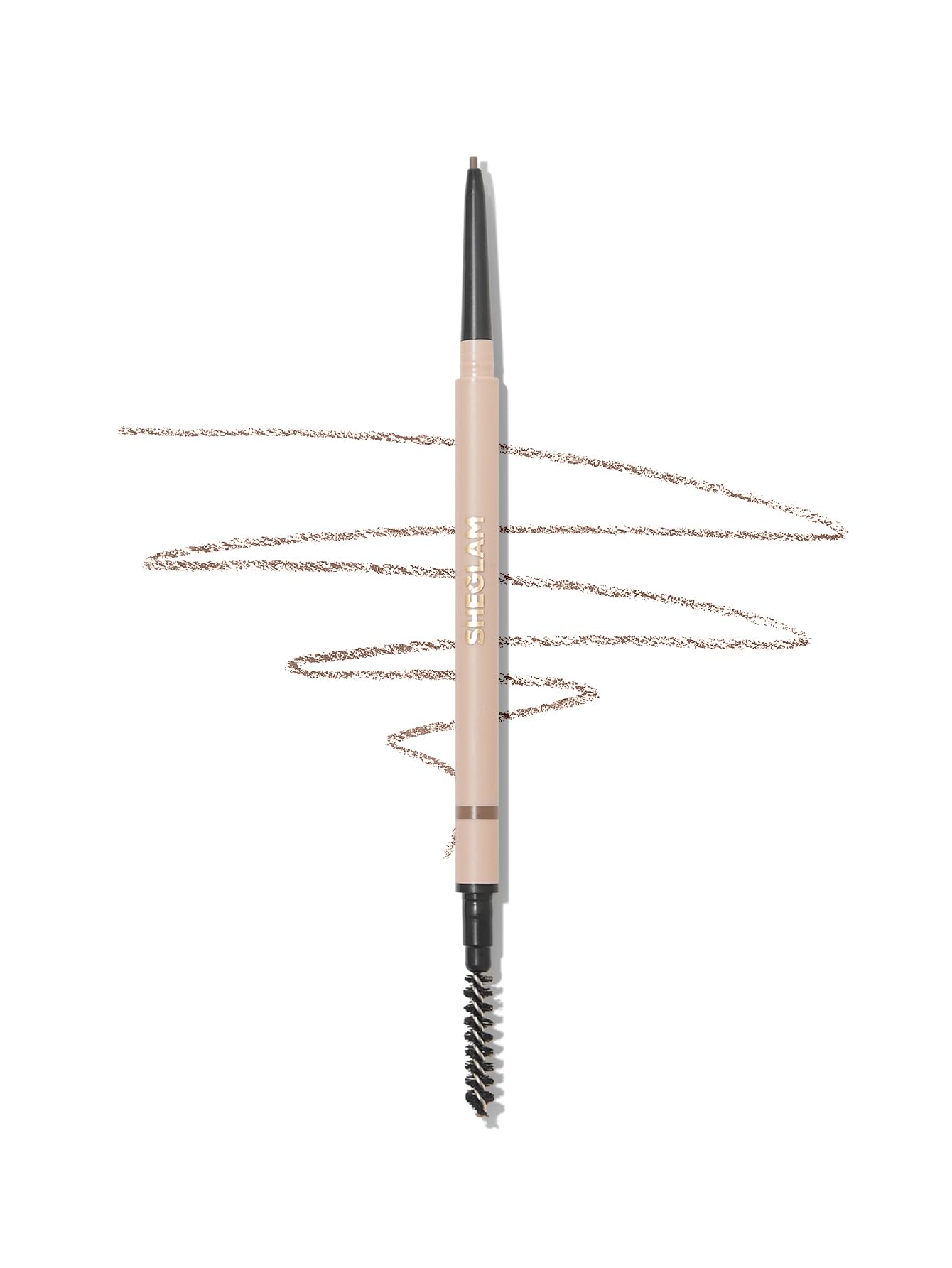 SHEGLAM Insta-Fill Eyebrow Pencil Long Lasting Non-Sticky Sweatproof Matte Eye Brow Pen Makeup-Dark brown