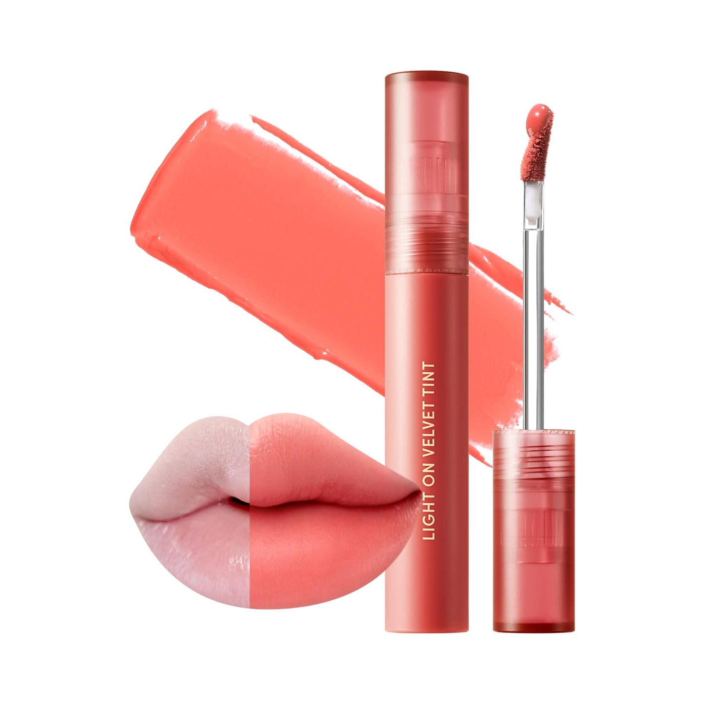 Nature Republic Light on Velvet Tint (05 MOOD FIG), Liquid Lipstick, lip tint, Blur effect, lip& cheek, nude lip,Soft Creamy Matte Finish Lip, Velvety, lip stain, High Pigment, Korean Lip Makeup