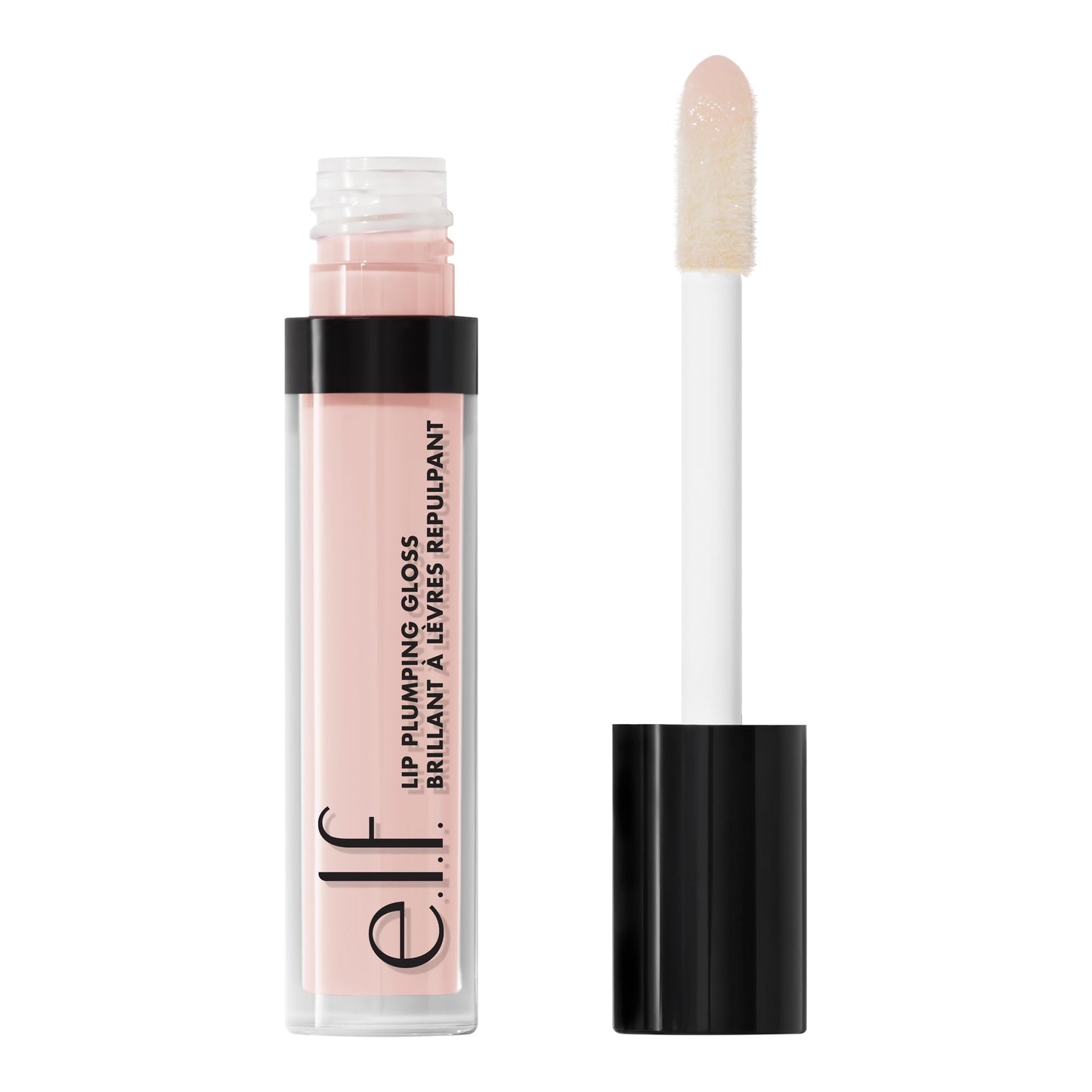 e.l.f. Lip Plumping Gloss, High-Shine Sheer Color, Hydrates & Creates Fuller Lips With Vitamin E, Vegan & Cruelty-Free, Pink Cosmo