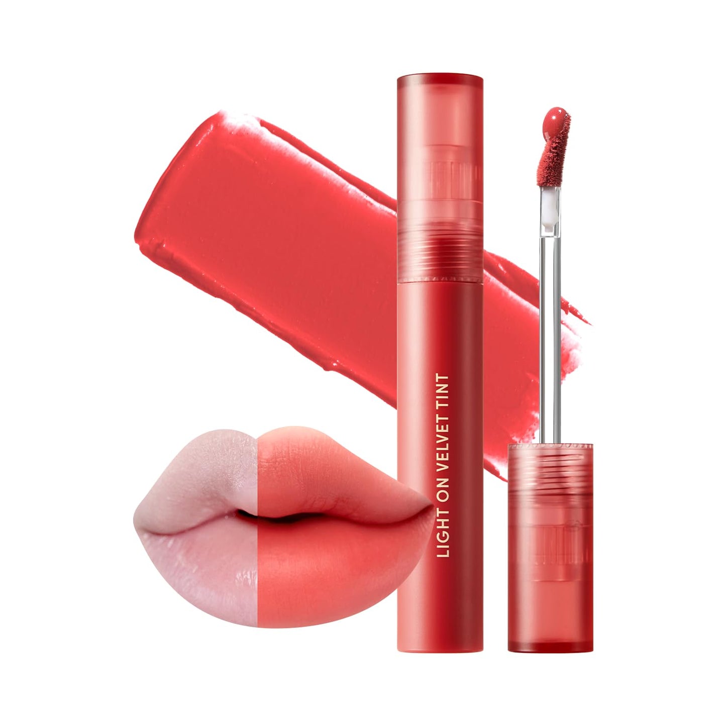 Nature Republic Light on Velvet Tint (05 MOOD FIG), Liquid Lipstick, lip tint, Blur effect, lip& cheek, nude lip,Soft Creamy Matte Finish Lip, Velvety, lip stain, High Pigment, Korean Lip Makeup