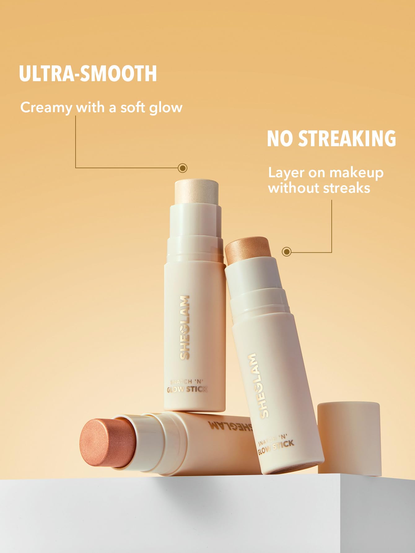 SHEGLAM Cream Highlighter Stick Long Lasting Brightening Non-Caking Highlighter Makeup - Vanilla Frost