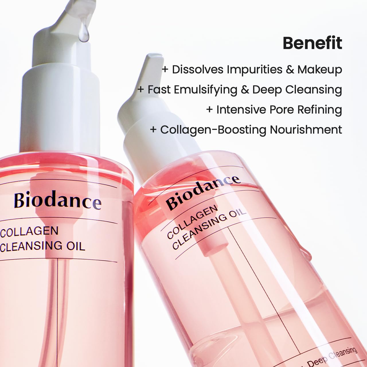 BIODANCE Collagen Cleansing Duo – 2-in-1 Pore Mask to Foam Cleanser & Gentle Cleansing Oil, Hydrating Facial Wash and Makeup Remover for Sensitive Skin, Oily Skin, 5.07 + 6.76 fl. oz.